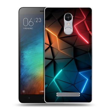 Пластиковый чехол на Xiaomi RedMi Note 3 с принтом Абстракция неон Пластиковый чехол на Xiaomi RedMi Note 3 с принтом Абстракция неон