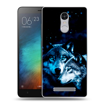 Пластиковый чехол на Xiaomi RedMi Note 3 с принтом Волки Пластиковый чехол на Xiaomi RedMi Note 3 с принтом Волки