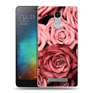 Пластиковый чехол на Xiaomi RedMi Note 3 с принтом Цветы розы Пластиковый чехол на Xiaomi RedMi Note 3 с принтом Цветы розы