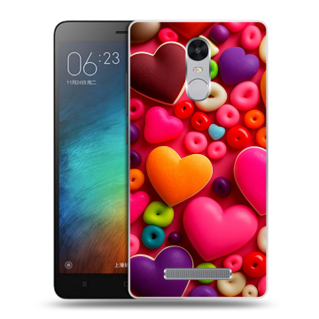 Пластиковый чехол на Xiaomi RedMi Note 3 с принтом Сердечки Пластиковый чехол на Xiaomi RedMi Note 3 с принтом Сердечки