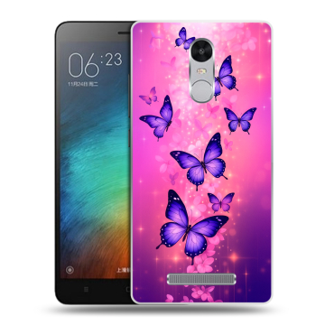 Пластиковый чехол на Xiaomi RedMi Note 3 с принтом Бабочки Пластиковый чехол на Xiaomi RedMi Note 3 с принтом Бабочки