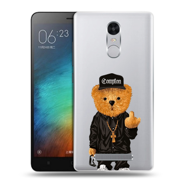 Пластиковый чехол на Xiaomi RedMi Note 3 с принтом Мишка Пластиковый чехол на Xiaomi RedMi Note 3 с принтом Мишка
