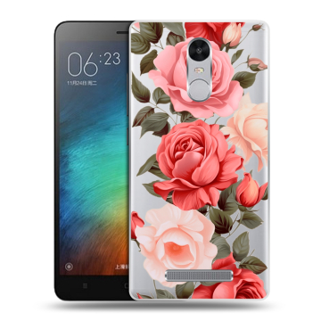 Пластиковый чехол на Xiaomi RedMi Note 3 с принтом Розы Пластиковый чехол на Xiaomi RedMi Note 3 с принтом Розы
