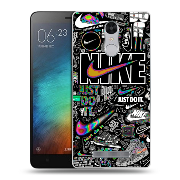 Пластиковый чехол на Xiaomi RedMi Note 3 с принтом Найк Пластиковый чехол на Xiaomi RedMi Note 3 с принтом Найк