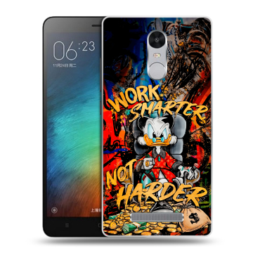 Пластиковый чехол на Xiaomi RedMi Note 3 с принтом Дональд Дак Деньги Пластиковый чехол на Xiaomi RedMi Note 3 с принтом Дональд Дак Деньги