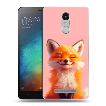 Пластиковый чехол на Xiaomi RedMi Note 3 с принтом милая лиса Пластиковый чехол на Xiaomi RedMi Note 3 с принтом милая лиса