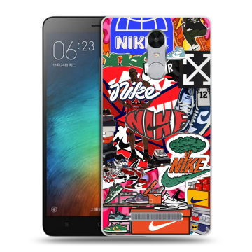Пластиковый чехол на Xiaomi RedMi Note 3 с принтом Найк Nike яркий Пластиковый чехол на Xiaomi RedMi Note 3 с принтом Найк Nike яркий