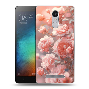Пластиковый чехол на Xiaomi RedMi Note 3 с принтом Розовые розы Пластиковый чехол на Xiaomi RedMi Note 3 с принтом Розовые розы
