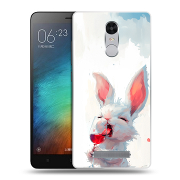 Пластиковый чехол на Xiaomi RedMi Note 3 с принтом кролик зайчик Пластиковый чехол на Xiaomi RedMi Note 3 с принтом кролик зайчик