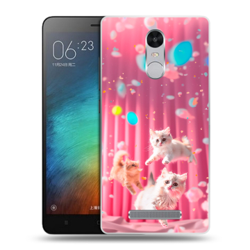 Пластиковый чехол на Xiaomi RedMi Note 3 с принтом милые котики Пластиковый чехол на Xiaomi RedMi Note 3 с принтом милые котики