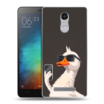 Пластиковый чехол на Xiaomi RedMi Note 3 с принтом утка в очках Пластиковый чехол на Xiaomi RedMi Note 3 с принтом утка в очках