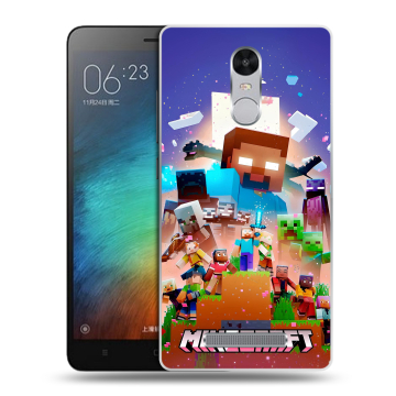 Пластиковый чехол на Xiaomi RedMi Note 3 с принтом Майнкрафт Minecraft Пластиковый чехол на Xiaomi RedMi Note 3 с принтом Майнкрафт Minecraft