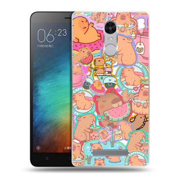 Пластиковый чехол на Xiaomi RedMi Note 3 с принтом капибары Пластиковый чехол на Xiaomi RedMi Note 3 с принтом капибары