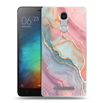 Пластиковый чехол на Xiaomi RedMi Note 3 с принтом розовый мрамор Пластиковый чехол на Xiaomi RedMi Note 3 с принтом розовый мрамор