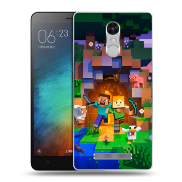 Пластиковый чехол на Xiaomi RedMi Note 3 с принтом Майнкрафт Minecraft Пластиковый чехол на Xiaomi RedMi Note 3 с принтом Майнкрафт Minecraft