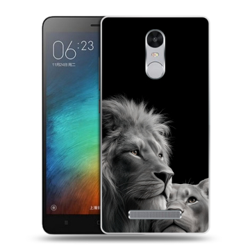 Пластиковый чехол на Xiaomi RedMi Note 3 с принтом Лев кошки Пластиковый чехол на Xiaomi RedMi Note 3 с принтом Лев кошки