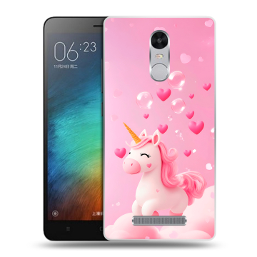 Пластиковый чехол на Xiaomi RedMi Note 3 с принтом Единорог Пластиковый чехол на Xiaomi RedMi Note 3 с принтом Единорог