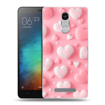 Пластиковый чехол на Xiaomi RedMi Note 3 с принтом Сердечки Пластиковый чехол на Xiaomi RedMi Note 3 с принтом Сердечки