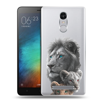 Пластиковый чехол на Xiaomi RedMi Note 3 с принтом Львы Пластиковый чехол на Xiaomi RedMi Note 3 с принтом Львы