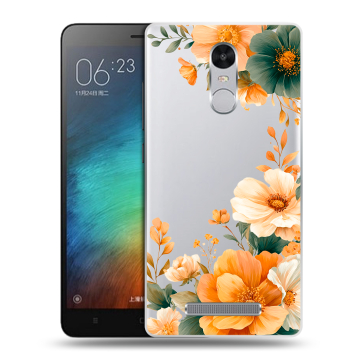 Пластиковый чехол на Xiaomi RedMi Note 3 с принтом Цветы принт Пластиковый чехол на Xiaomi RedMi Note 3 с принтом Цветы принт