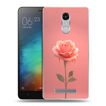Пластиковый чехол на Xiaomi RedMi Note 3 с принтом Розовая роза Пластиковый чехол на Xiaomi RedMi Note 3 с принтом Розовая роза