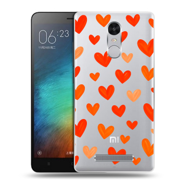 Пластиковый чехол на Xiaomi RedMi Note 3 с принтом Сердечки Пластиковый чехол на Xiaomi RedMi Note 3 с принтом Сердечки