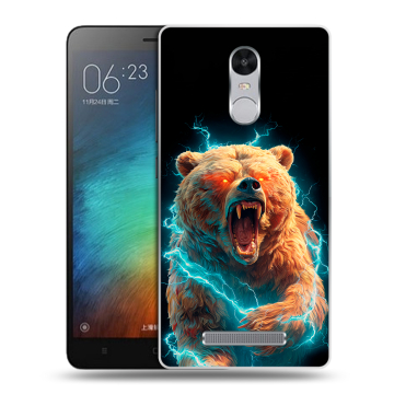 Пластиковый чехол на Xiaomi RedMi Note 3 с принтом Медведь Пластиковый чехол на Xiaomi RedMi Note 3 с принтом Медведь