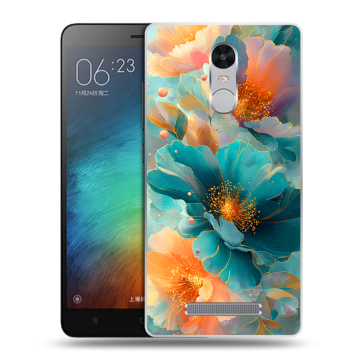 Пластиковый чехол на Xiaomi RedMi Note 3 с принтом Цветы Пластиковый чехол на Xiaomi RedMi Note 3 с принтом Цветы