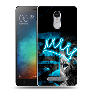 Пластиковый чехол на Xiaomi RedMi Note 3 с принтом Король лев