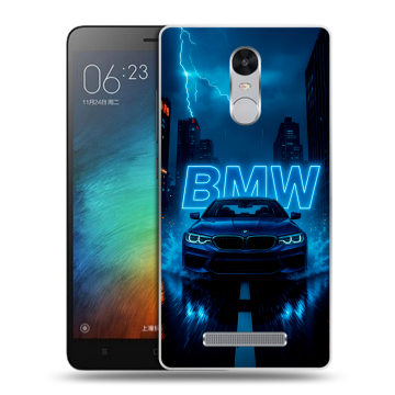 Пластиковый чехол на Xiaomi RedMi Note 3 с принтом BMW БМВ Пластиковый чехол на Xiaomi RedMi Note 3 с принтом BMW БМВ