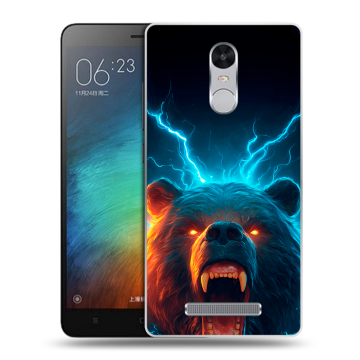 Пластиковый чехол на Xiaomi RedMi Note 3 с принтом Медведь