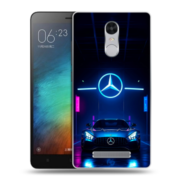 Пластиковый чехол на Xiaomi RedMi Note 3 с принтом Mercedes Мерседес Пластиковый чехол на Xiaomi RedMi Note 3 с принтом Mercedes Мерседес
