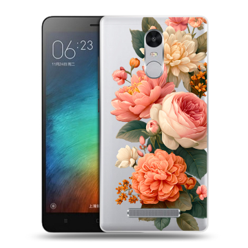 Пластиковый чехол на Xiaomi RedMi Note 3 с принтом цветы