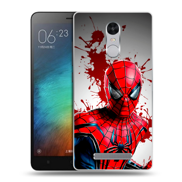 Пластиковый чехол на Xiaomi RedMi Note 3 с принтом Spiderman Человек паук Пластиковый чехол на Xiaomi RedMi Note 3 с принтом Spiderman Человек паук