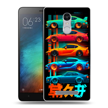 Пластиковый чехол на Xiaomi RedMi Note 3 с принтом машины тачки