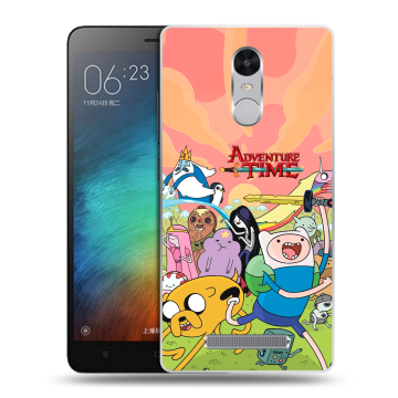 Пластиковый чехол на Xiaomi RedMi Note 3 с принтом Adventure time Время приключений