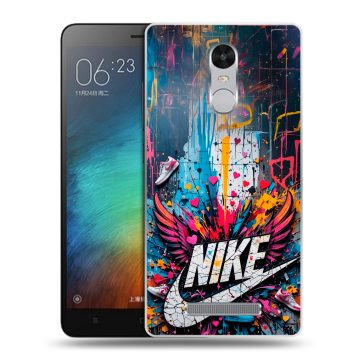 Пластиковый чехол на Xiaomi RedMi Note 3 с принтом Nike Найк Пластиковый чехол на Xiaomi RedMi Note 3 с принтом Nike Найк