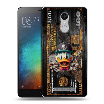 Пластиковый чехол на Xiaomi RedMi Note 3 с принтом Дональд Дак Доллар Пластиковый чехол на Xiaomi RedMi Note 3 с принтом Дональд Дак Доллар