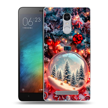 Пластиковый чехол на Xiaomi RedMi Note 3 с принтом Новый год