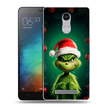 Пластиковый чехол на Xiaomi RedMi Note 3 с принтом Гринч Новый год Рождество