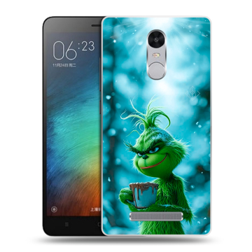 Пластиковый чехол на Xiaomi RedMi Note 3 с принтом Новый год гринч
