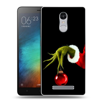 Пластиковый чехол на Xiaomi RedMi Note 3 с принтом Новый год Гринч