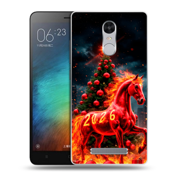 Пластиковый чехол на Xiaomi RedMi Note 3 с принтом Новый год