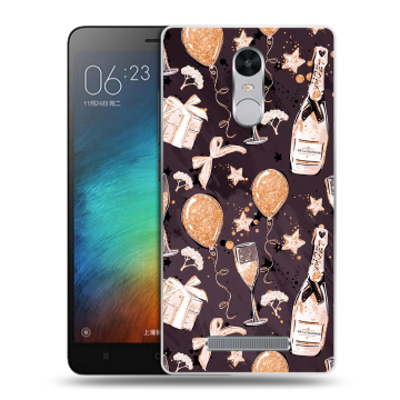 Пластиковый чехол на Xiaomi RedMi Note 3 с принтом Новый год