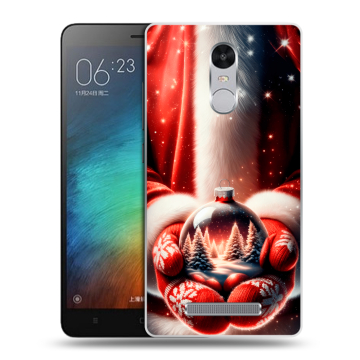 Пластиковый чехол на Xiaomi RedMi Note 3 с принтом Новый год