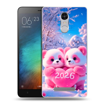 Пластиковый чехол на Xiaomi RedMi Note 3 с принтом Новый год