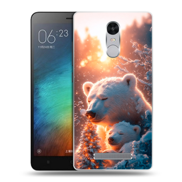 Пластиковый чехол на Xiaomi RedMi Note 3 с принтом Новый год