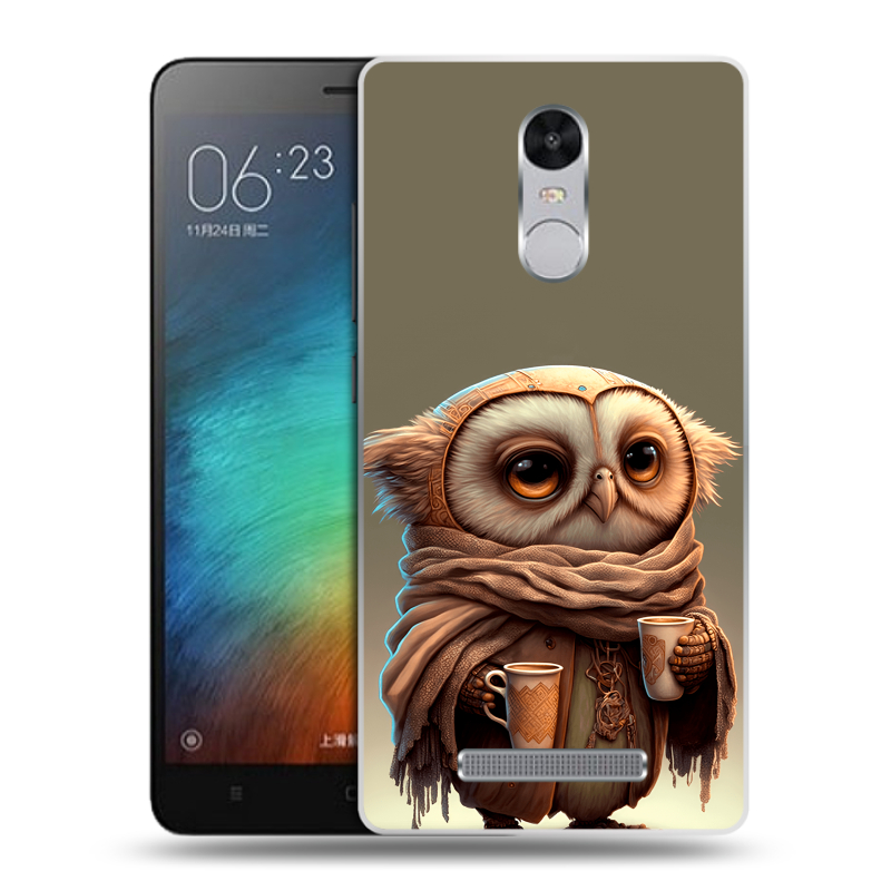 Пластиковый чехол на Xiaomi RedMi Note 3 с принтом Сова Пластиковый чехол на Xiaomi RedMi Note 3 с принтом Сова