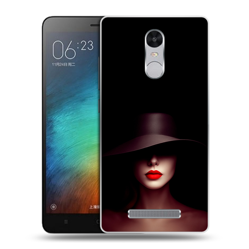 Пластиковый чехол на Xiaomi RedMi Note 3 с принтом Девушка в шляпе Пластиковый чехол на Xiaomi RedMi Note 3 с принтом Девушка в шляпе