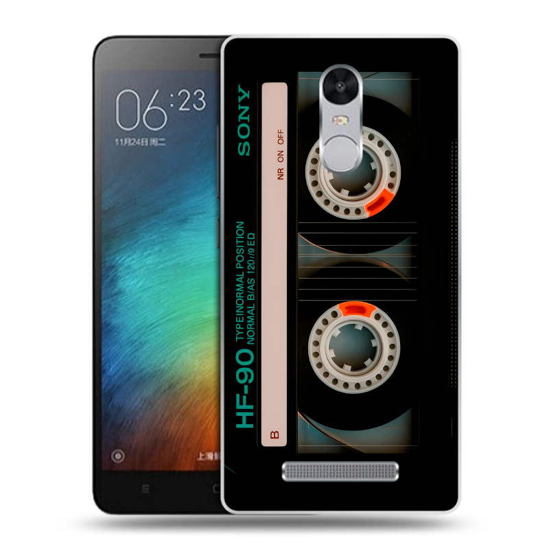 Пластиковый чехол на Xiaomi RedMi Note 3 с принтом Кассета Пластиковый чехол на Xiaomi RedMi Note 3 с принтом Кассета